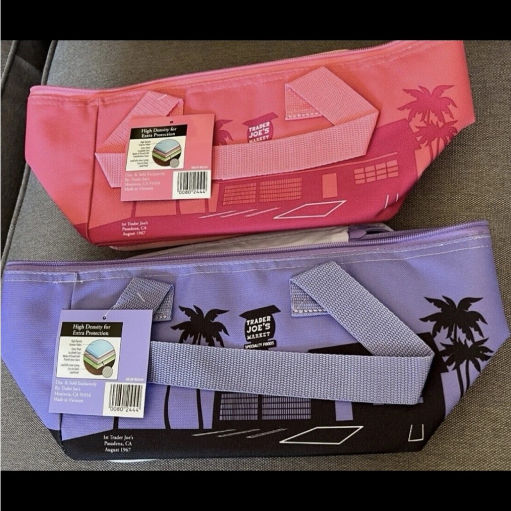 Pink and Purple lunch boxes